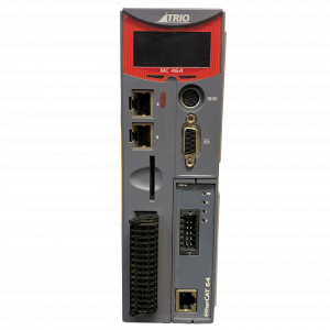 The MC464 features a total of 64 axes in software. Any axes not assigned to built-in hardware can be used as a virtual axis. Every axis can be programmed to move using linear, circular or helical or spherical interpolation, electronic cams, linked axes and gearboxes. The power of the controller allows for multiple robotic transformations to run simultaneously.